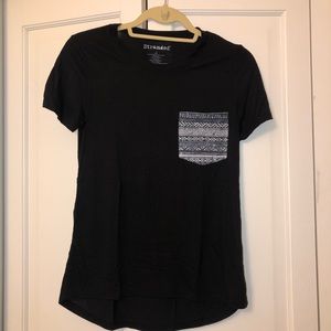 Black tshirt with tribal pocket